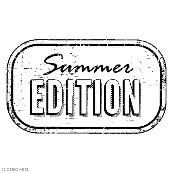 Tampon bois Summer Edition - 5,3 x 3,7 cm - Photo n°1