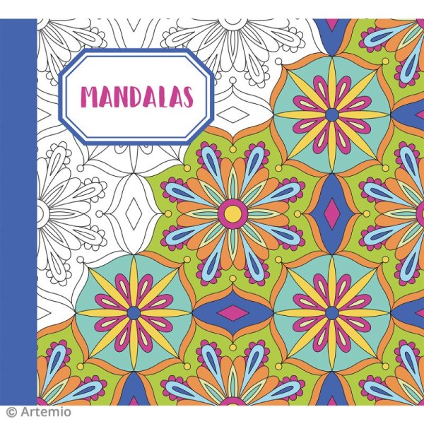 Kit coloriage Mandala - Album smashbook et crayons