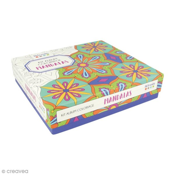 Kit coloriage Mandala - Album smashbook et crayons - Photo n°1
