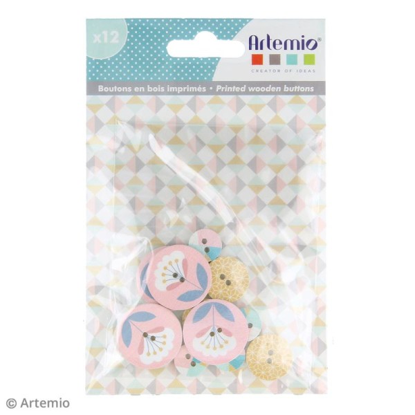 Boutons bois - Scandisweet - 12 pcs - Photo n°3