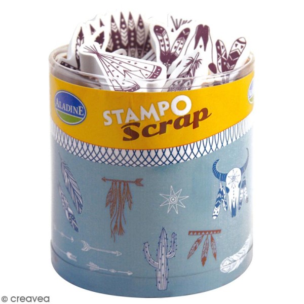 Kit de tampons Stampo Scrap - Amerindien - 28 pcs - Photo n°1