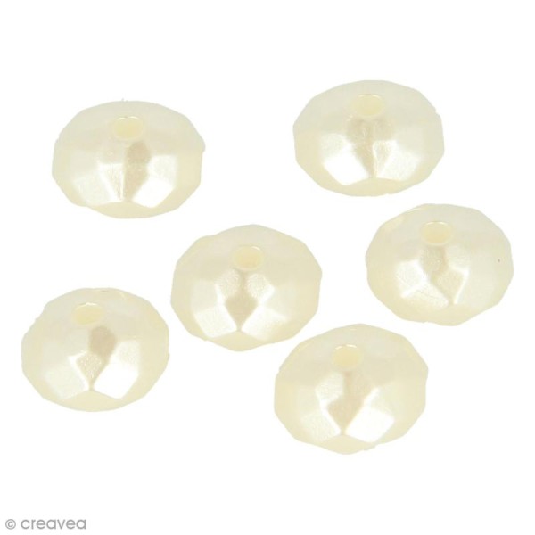 Perles blanc ivoire - Ovale - 13 mm - 35 pcs environ - Photo n°1