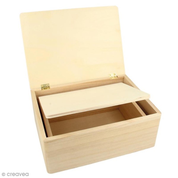 Boîtes gigognes en bois - Rectangulaire - 22 x 16 x 9 cm - 2 pcs - Photo n°1