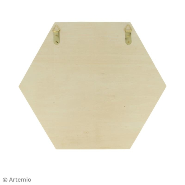 Plaque en bois à décorer - Hexagonale - 30 x 26 cm - Photo n°2