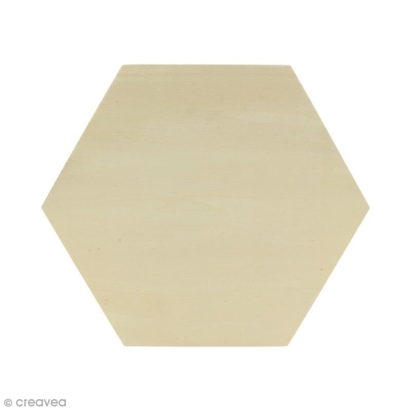 Plaque en bois à décorer - Hexagonale - 30 x 26 cm - Photo n°1