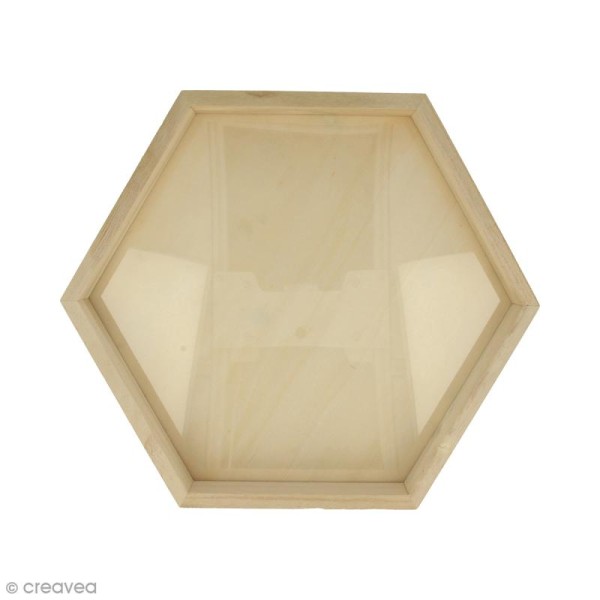 Cadre Hexagonal en bois - 30 x 26 cm - Photo n°1