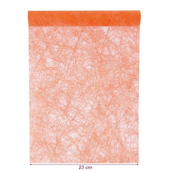 Chemin de table intissé Orange, largeur 23 cm, longueur 20 m, décoration de table non tissé - Photo n°1