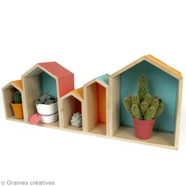 Blocs de maisons en bois à décorer - 50,3 cm - Photo n°3