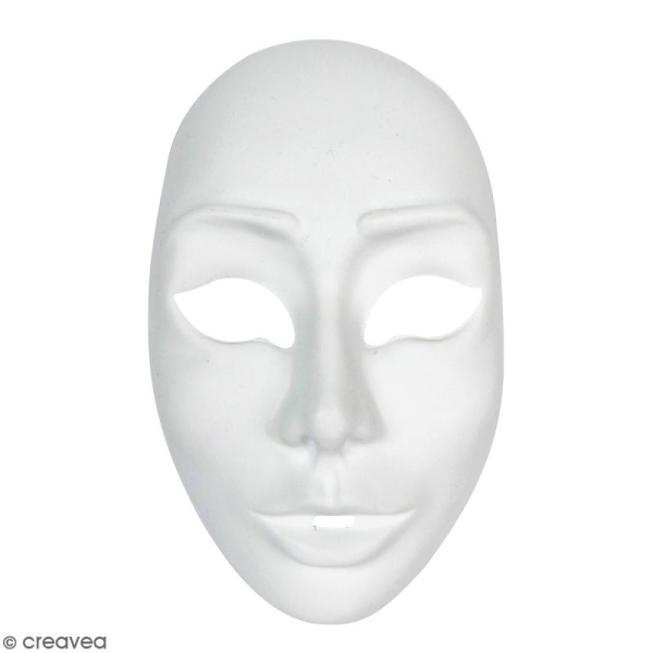 Masque fin à décorer - Femme Venise - 13 x 22 cm - Photo n°1
