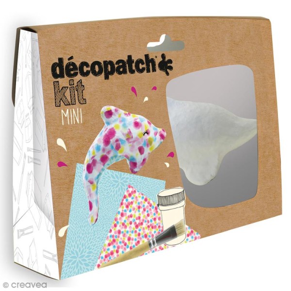 Mini kit créatif Décopatch en plâtre - Dauphin - Photo n°1