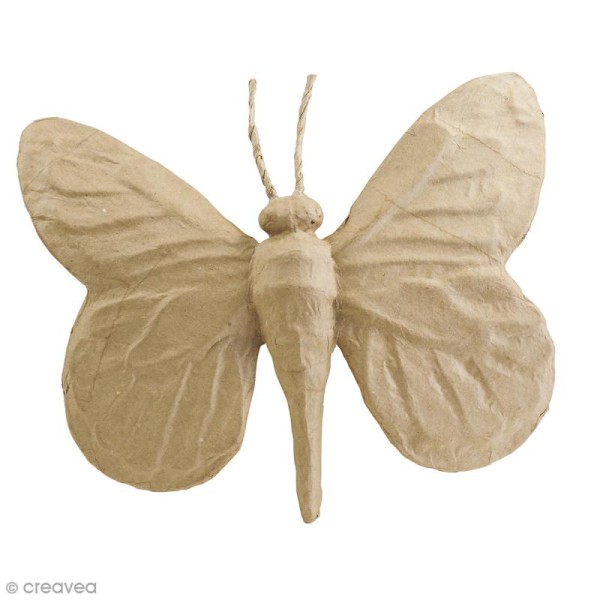 Papillon en papier mâché à décorer - 22,5 x 20 x 3,5 cm - Photo n°1