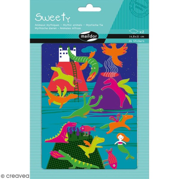 Stickers Fantaisie Sweety - Animaux Mythiques - 26 pcs - Photo n°1