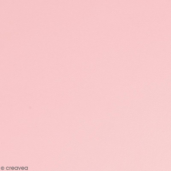 Feuille simili cuir - Rose pastel - 30 x 30 cm - Photo n°1