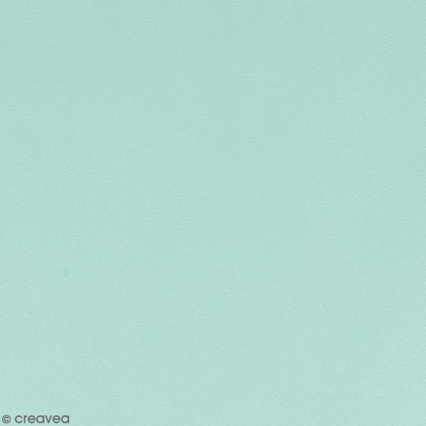 Feuille simili cuir - Bleu menthe - 30 x 30 cm - Photo n°1
