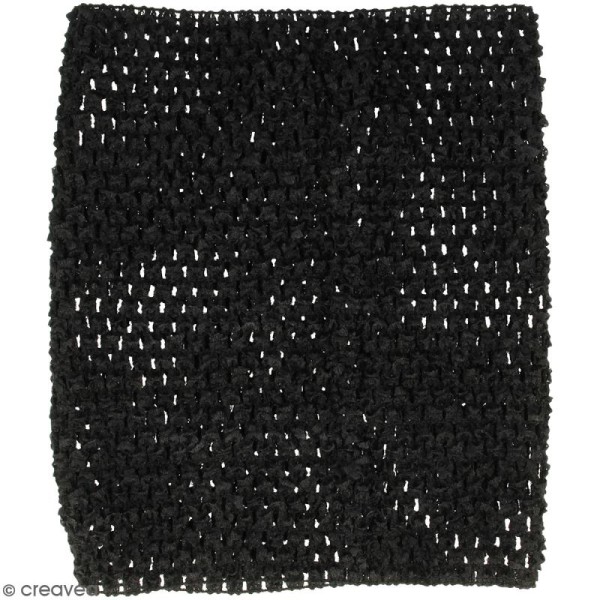 Corsage crocheté - 23 x 21 cm - Noir - Photo n°1