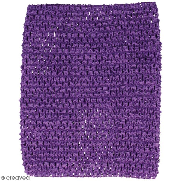 Corsage crocheté - 23 x 21 cm - Violet - Photo n°1