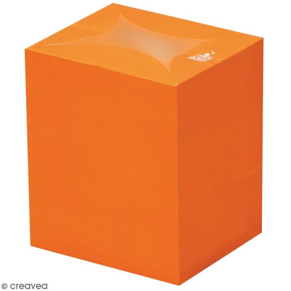 Lanterne en papier non inflammable - Orange - Photo n°1