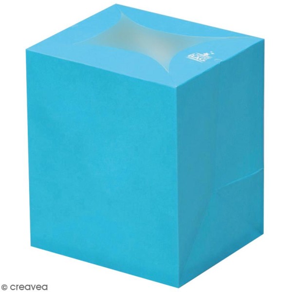 Lanterne en papier non inflammable - Bleu Turquoise - Photo n°1