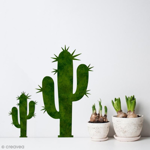 Cactus en bois à décorer - 15 cm - Photo n°2