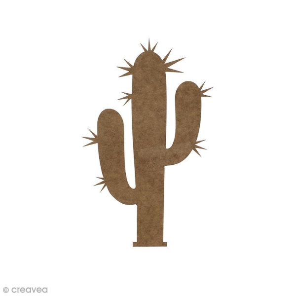 Cactus en bois à décorer - 15 cm - Photo n°1