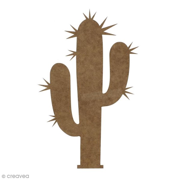 Cactus en bois à décorer - 30 cm - Photo n°1