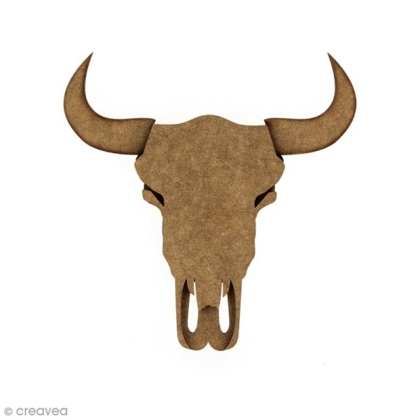 Kit Crâne de taureau 3D 15 cm à monter - Photo n°1