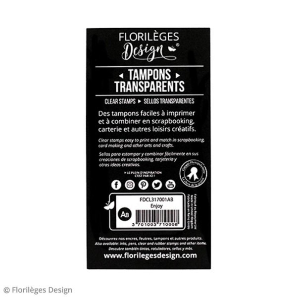 Tampons clear Florilèges Design - Enjoy - 2 tampons - Photo n°5