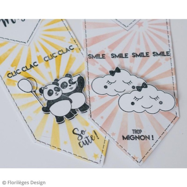 Tampons clear Florilèges Design - Selfie pandas - 3 tampons - Photo n°2