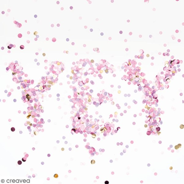 Confettis ronds - Camaïeu de Rose - Photo n°2