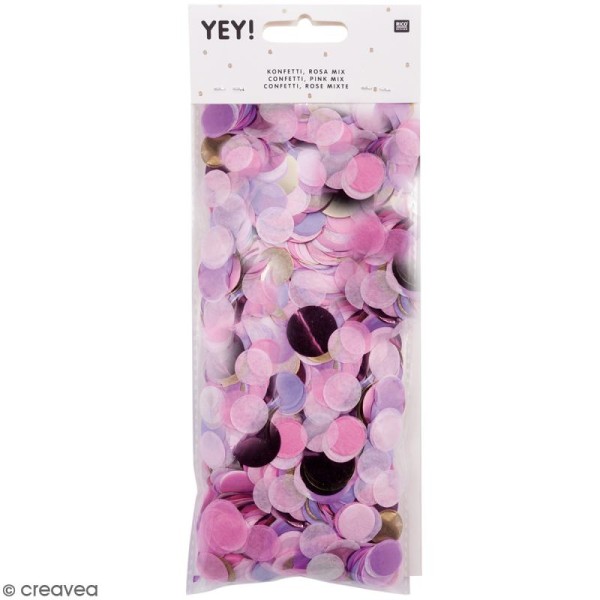 Confettis ronds - Camaïeu de Rose - Photo n°1