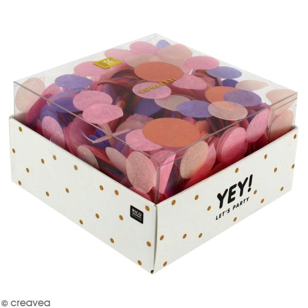 Confettis ronds - Camaïeu Rose pastel - Photo n°1