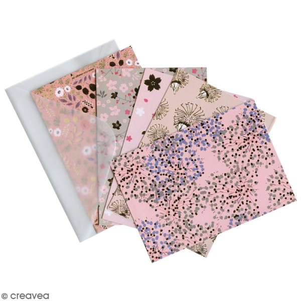 Kit de cartes et enveloppes - Bouquet Sauvage - 10 pcs - Photo n°1