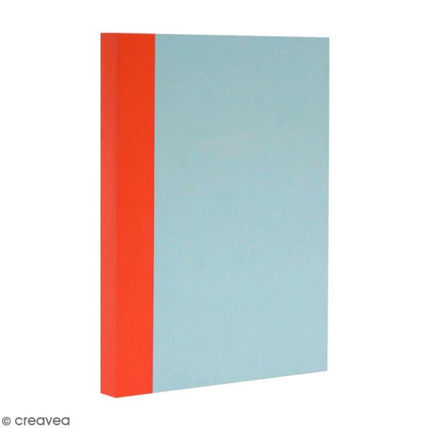 Bloc note Color - Bullet Journal - Bleu ciel et orange - A5 - Feuilles Lignées - Photo n°1