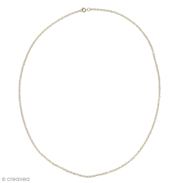 Chaine collier à maillons - Doré - 60 cm - Photo n°1