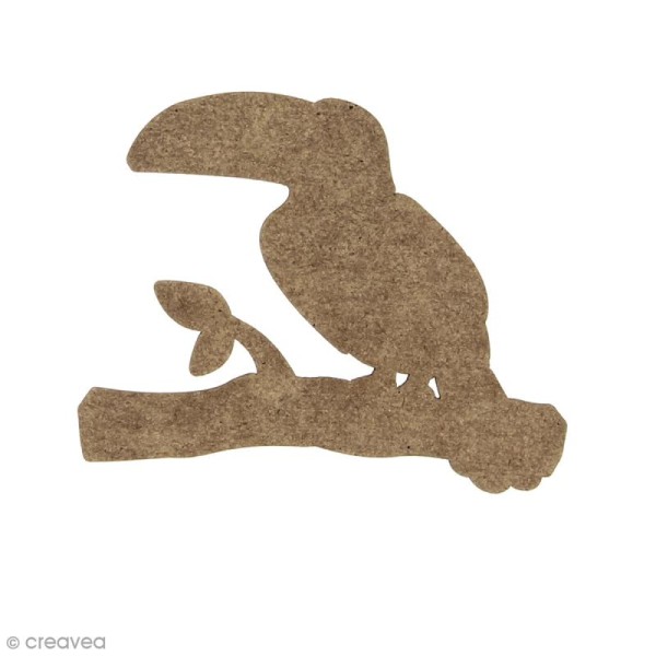 Toucan en bois à décorer - 6,8 x 5 cm - Photo n°1