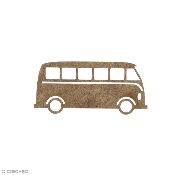 Combi Van en bois à décorer - 6 x 2,7 cm - Photo n°1
