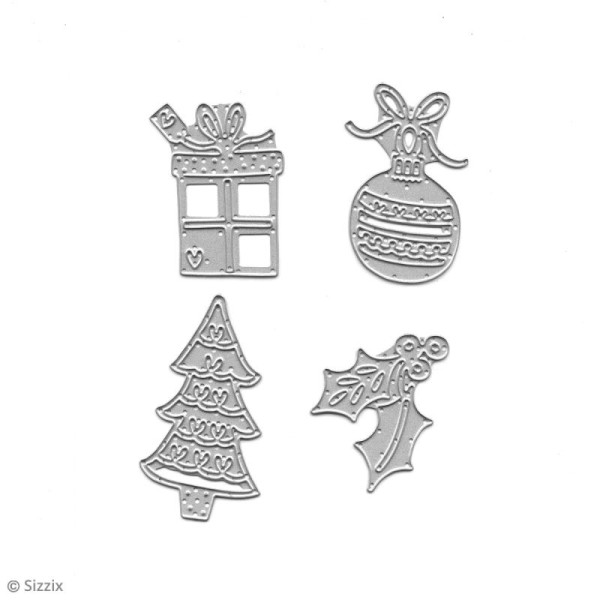 Matrice Sizzix Thinlits - Décorations de Noël - 4 pcs - Photo n°4