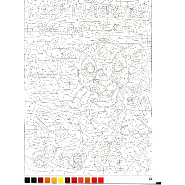 Bloc coloriage adulte A4 - Hakuna Matata Disney - 50 coloriages au numéro -  Livre coloriage adulte - Creavea