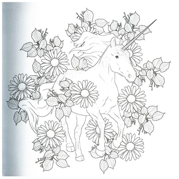 Livre coloriage adulte anti stress - 17 x 17 cm - Licornes - 100 coloriages - Photo n°4