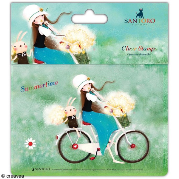 Tampon clear Fille vélo - 4 pcs - Photo n°1