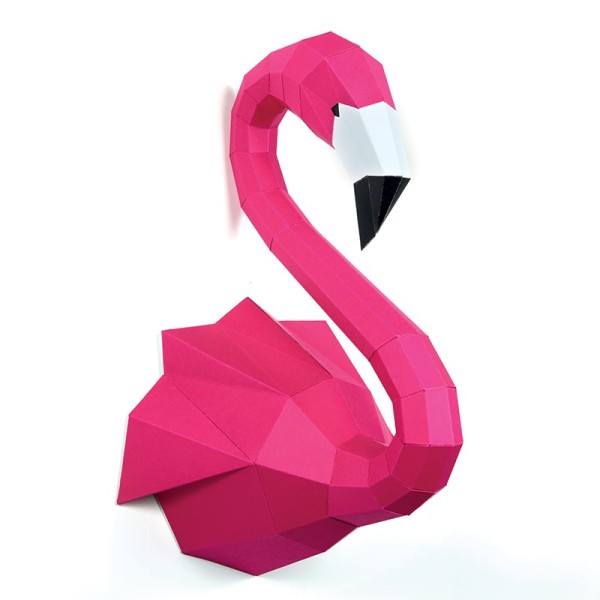 Flamant rose en papier 3D - Photo n°1