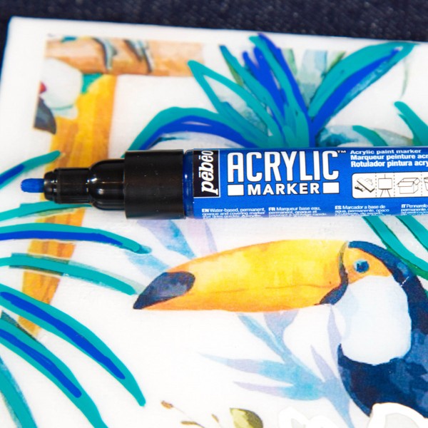 Set de 4 skrib paint marker acrylique perle, activites creatives et  manuelles