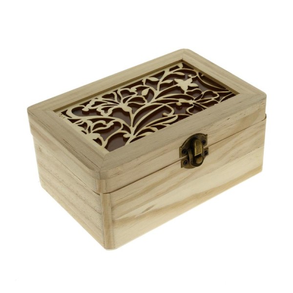 Boîte Printemps en bois à décorer - 17 x 11,5 x 7,5 cm - Photo n°1