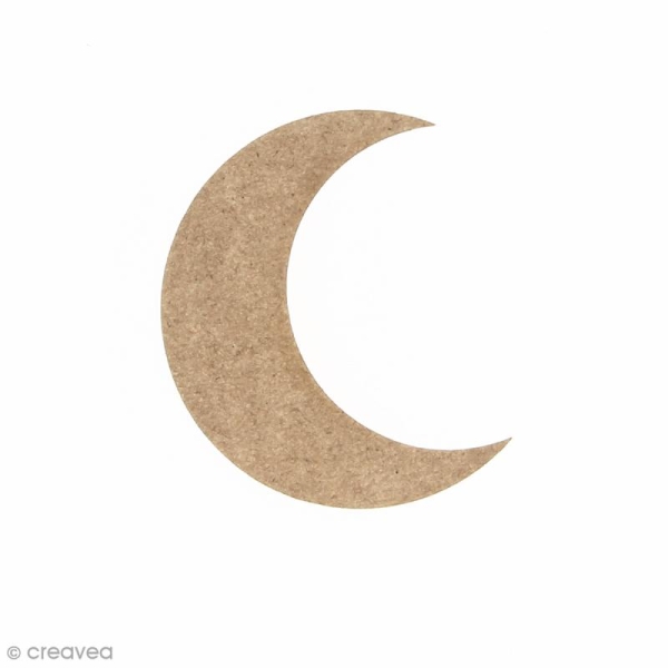 Lune en bois à décorer - 4 x 5 cm - Photo n°1