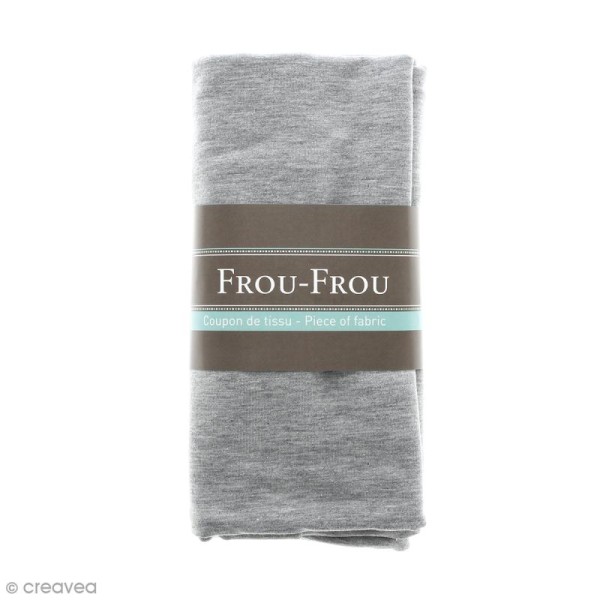 Coupon tissu Jersey - Gris perlé (616) - 150 x 60 cm - Photo n°1