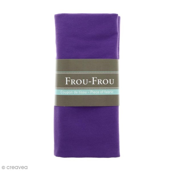 Coupon tissu Jersey - Violet Camélia (707) - 150 x 60 cm - Photo n°1