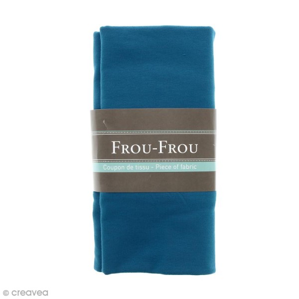 Coupon tissu Jersey - Bleu Bora Bora (711) - 150 x 60 cm - Photo n°1