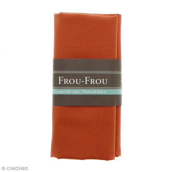 Coupon tissu Toile Coton  - Orange Ambre (734) - 150 x 100 cm - Photo n°1