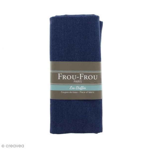 Coupon tissu Jean - Bleu Ardoise cendrée (703) - 145 x 60 cm - Photo n°1