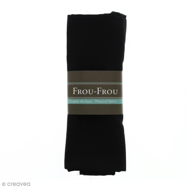 Coupon tissu Satin - Noir de Jais (700) - 150 x 100 cm - Photo n°1